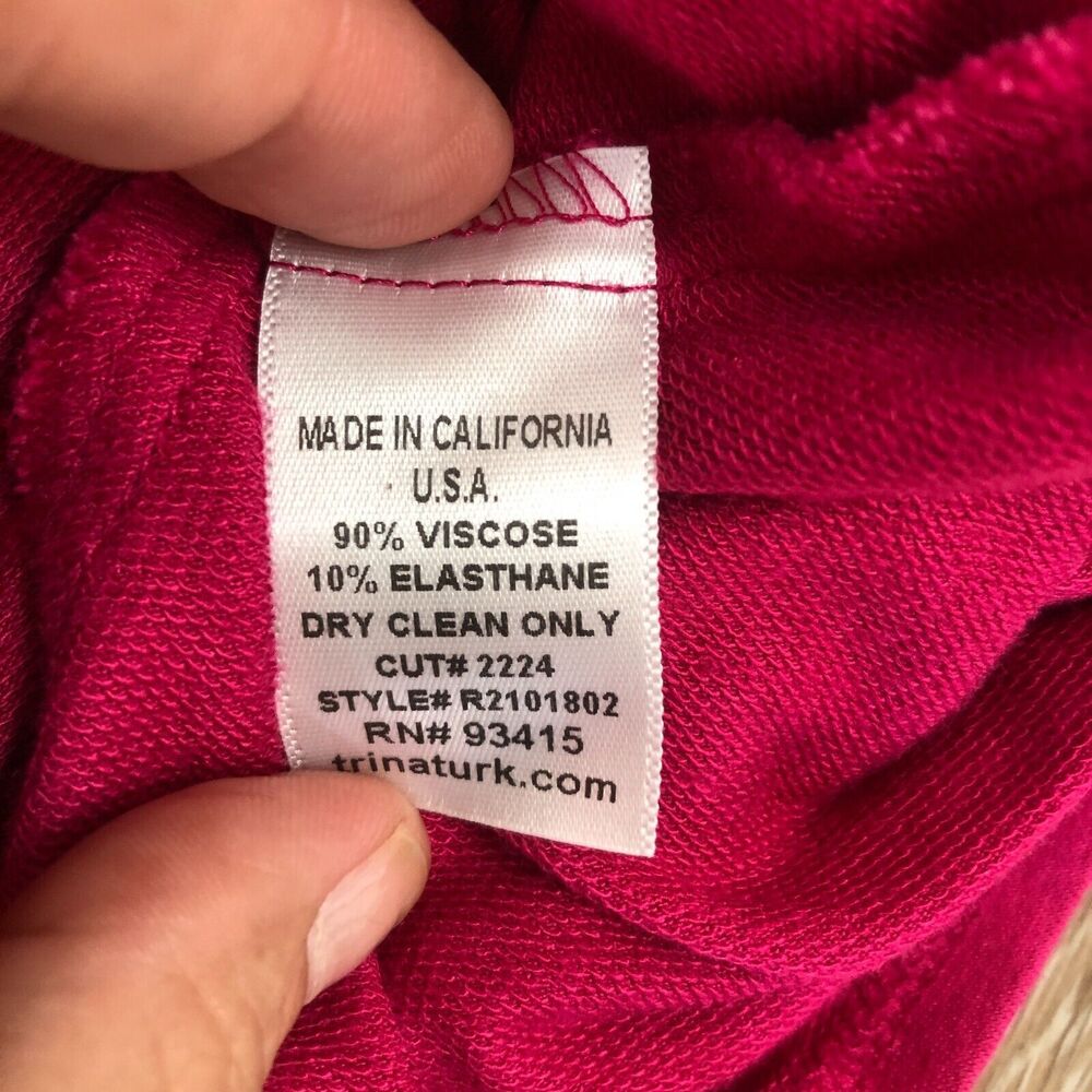 Trina Turk Sexy Fuschia Pink Deep V-Neck Halter Top with Open Back‎ Size Medium - Picture 7 of 10
